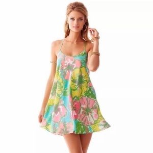 Lilly Pulitzer Maisley Shorley Big Flirt silk dress (sz M)
